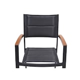 thumbnail of METRO PROFESSIONAL Stapelstuhl gepolstert mit Armlehne Lynx, Alu/Textilen-Bespannung, schwarz