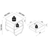 thumbnail of VCM Beistelltisch & Couchtisch Aulari Eiche Vintage H. 50 x B. 40 x T. 40 cm