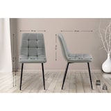 thumbnail of Set van 4 eetkamerstoelen Antibes kunstleer licht grijs