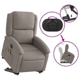 thumbnail of vidaXL Elektrischer Massagesessel mit Aufstehhilfe Taupe Stoff
