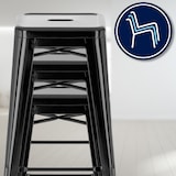 thumbnail of Sgabello Joshua nero