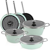 thumbnail of Magefesa Nordic Set di Pentole Induzione 9-Piece Antiaderente Casseruoli, Padelle Design Vintage, Verde