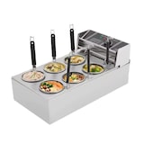 thumbnail of Cocedor de pasta eléctrico de 6 compartimentos, 2000 W, acero inoxidable - 64 x 35 x 31 cm