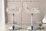 thumbnail of Barhocker FALON - Samt Creme 46x49x83 cm Silber | Barstuhl Mit Lehne Drehbar Tresenhocker Tresenstuhl Kneipenhocker Kneipenstuhl