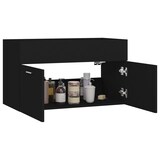 thumbnail of vidaXL Waschbeckenunterschrank Schwarz 80x38,5x46 cm Holzwerkstoff