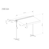 thumbnail of METRO PROFESSIONAL Standmarkise mit Kurbel, Alu/Polyester, 3.5 x 3 m, silber