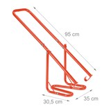 thumbnail of Relaxdays Müllpresse, Müllverdichter Hausmüll, Restmüll & Papier, Abfallverdichter, manuelle Hausmüllpresse, Stahl, rot