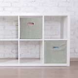 thumbnail of Relaxdays Aufbewahrungsbox 4er Set, faltbare Regalboxen, HxBxT: 30x30x30 cm, mit Griffen, Faltboxen für Regale, grau