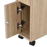 thumbnail of Armadietto da Bagno a colonna design compatto 4 ruote color rovere