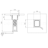 thumbnail of Schulte EVOline Port Push 10.001 versenkbare Steckdose 3fach