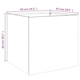 thumbnail of vidaXL Pflanzkübel 2 Stk. Anthrazit 49x47x46 cm Stahl