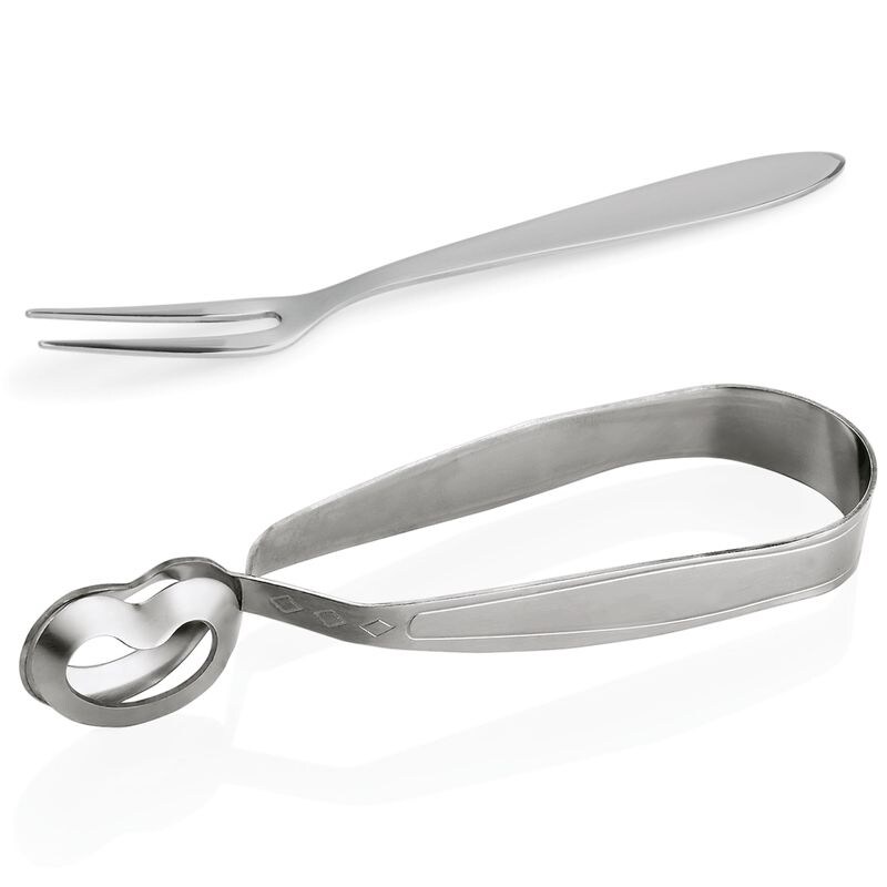 12x Schneckenzange und Schneckengabel Chromnickelstahl