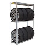 thumbnail of Reifenregal für 8 Räder 180x120x40 cm 795 kg Reifenständer Steckregal