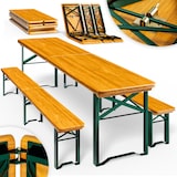 thumbnail of Casaria Bierzeltgarnitur 220 cm 1 Biertisch 2 Bierbänke Klappbar 3 tlg Festzeltgarnitur