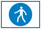 thumbnail of Fußgängerweg benutzen Symbol Schild A1 (594x841mm)