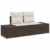 thumbnail of vidaXL Garten-Sofa-Set 9 pcs Braun und Creme 319 x 154 x 85 cm
