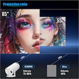 thumbnail of Mini Videoprojecteur Android 11 120 Lumens Portable Avec WIFI6 Et BT5.0 Blanc YONIS