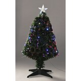 thumbnail of WellHome - Árbol de Navidad de fibra óptica con 20 Luces LED Multicolor con estrella 43x43x90cm