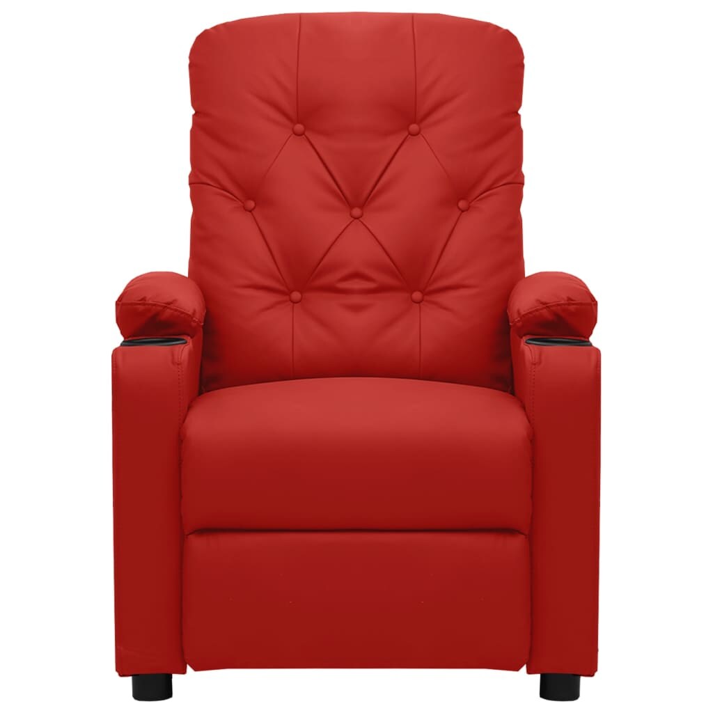 vidaXL Massagesessel Elektrisch Weinrot Kunstleder