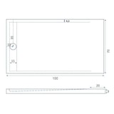 thumbnail of Piatto Doccia in Pietra Bonussi Trivor Grigio Chiaro 70x100 cm
