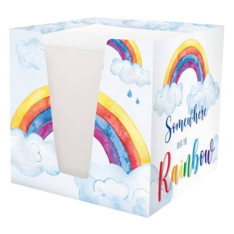 Notizklotz "Rainbow", 70 g/qm, 92 x 92 x 92 mm, weiß, 900 Blatt