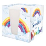 thumbnail of Notizklotz "Rainbow", 70 g/qm, 92 x 92 x 92 mm, weiß, 900 Blatt