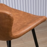 thumbnail of Conjunto de 2 taburetes altos de cocina sillas altas de cocina con respaldo tapizado en PU carga 120 kg para bar salón comedor marrón