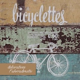 thumbnail of HMF Vintage Deko Koffer aus Holz, Aufbewahrungsbox mit Deckel und Ledergriff, stilvolle Aufbewahrung und Geschenkidee, Fahrrad, 2er Set, 38 + 44 cm