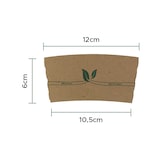 thumbnail of MONOUSO - Papieren Sleeve voor Koffiebeker 12 / 20 Oz (1.000 Stuks)