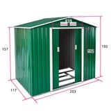 thumbnail of tectake Tuinhuis met zadeldak - groen/wit - 404519