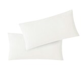 thumbnail of Kissenhülle Kissenbezug Doppelpack mit Reißverschluss hochwertige Jersey Qualität Weiss 40 x 80 cm