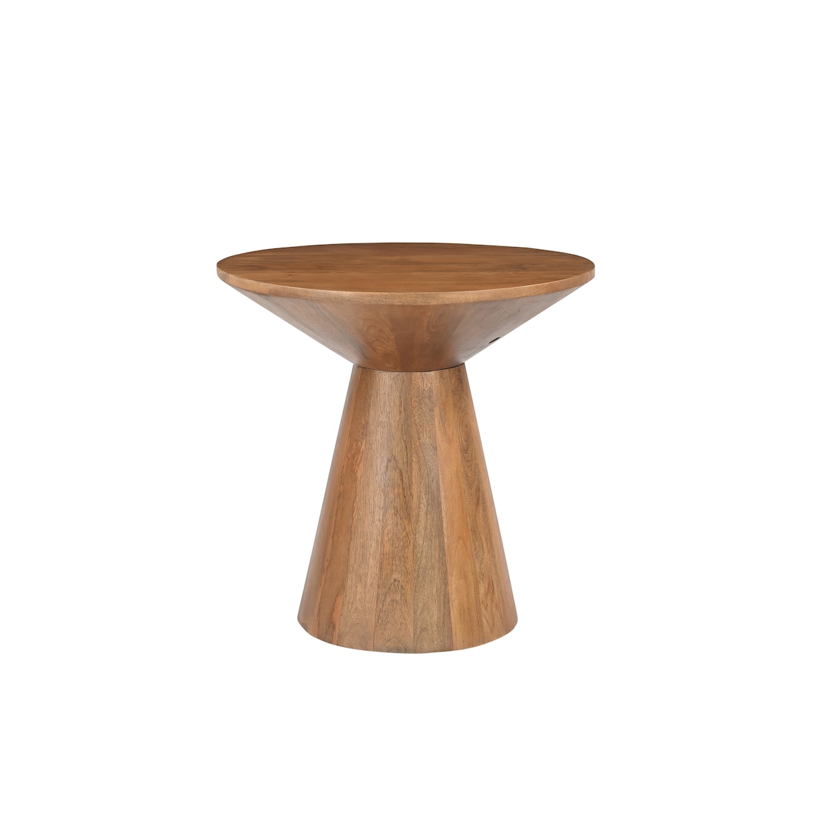 SIT Möbel Table d'appoint Ø 60 cm | Plateau rond | Manguier naturel massif | L 60 x P 60 x H 60 cm