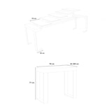thumbnail of Consola extensible 90x40/300 cm Tecno Noce Estructura Antracita
