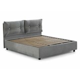 thumbnail of Dmora Letto matrimoniale Petra, Letto contenitore con rivestimento in tessuto, 100% Made in Italy, con materasso Cm 160x200 incluso, Grigio