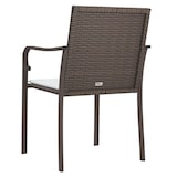 thumbnail of vidaXL Tuinstoelen 2 st met kussens 56x59x84 cm poly rattan bruin