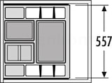 thumbnail of Hailo Abfallsammler 3620651 Separato-K 600 Einsatz 2x 8,5 + 18 Liter Dunkelgrau