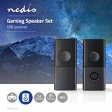 thumbnail of Haut-parleurs De Jeu  2.0  Alimentation Par Usb  Prise 3,5 Mm  Rms 6 W Usage Non Intensif Nedis
