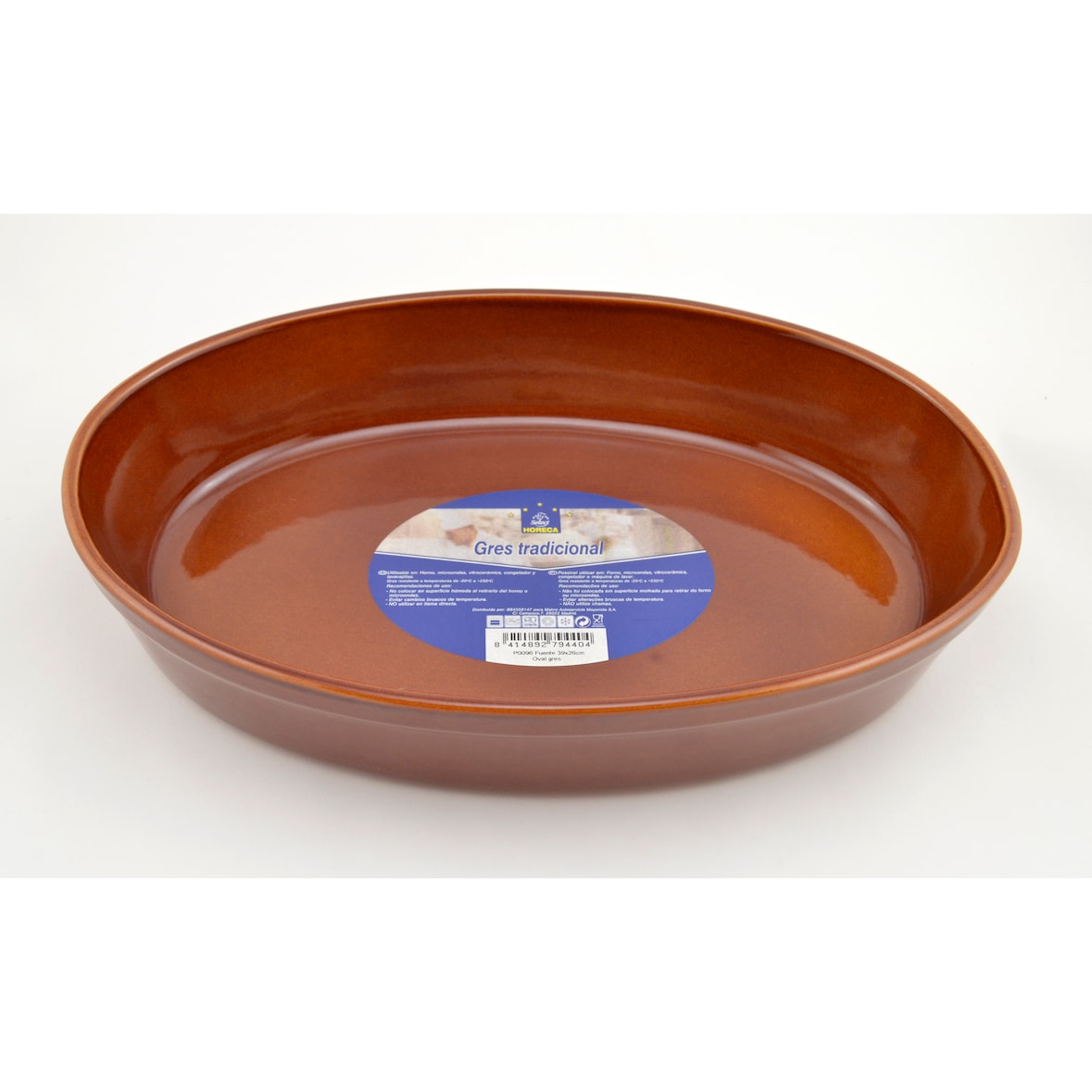 paquet de 6 bols 25 x 15 cm. ovale miel grès ovale horeca select