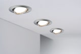 thumbnail of Paulmann Einbauleuchte Base Basisset schwenkbar  rund 90mm 20° GU10 max. 10W  230V dimmbar  Eisen gebürstet 93399