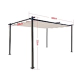 thumbnail of Pavillon Pergola  LUXOR LIGHT 3x4m  beige-antrazit Schiebedach