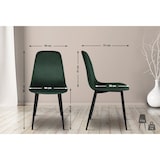 thumbnail of Sedia da pranzo Napier verde/Velluto