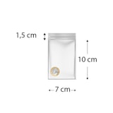 thumbnail of MONOUSO - Sacchetto in Polietilene con Chiusura a Pressione 7x10cm G200 (100 Pezzi)