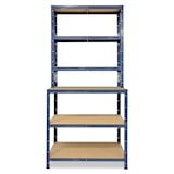 thumbnail of shelfplaza HOME 190x80x60 cm Werkbank Regal in blau mit 6 Böden und 145 kg Traglast pro Boden