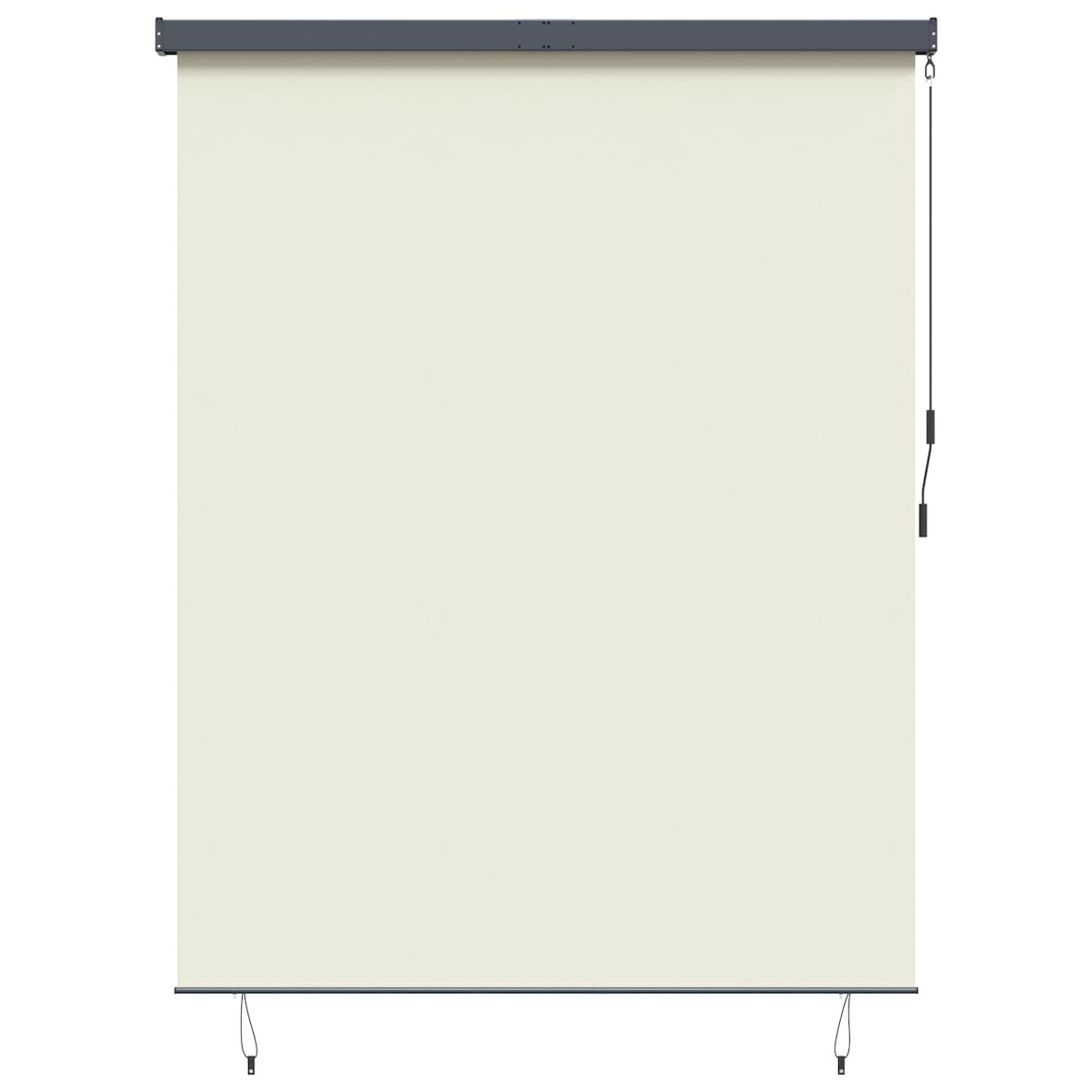 vidaXL Rollo mit Vorhängen Creme 200 x 250 cm Stoff und Aluminium