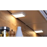 thumbnail of Paulmann Éclairage sous-meubles LED Vane 2x8W 105x140mm 2x430lm 230/12V carré Blanc dépoli 93583