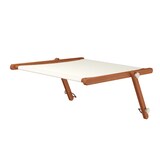 thumbnail of Sonnenliege weiß Liegestuhl Sonnendach Tisch Gartenliege Holz Deckchair Strandstuhl 10-303 S T