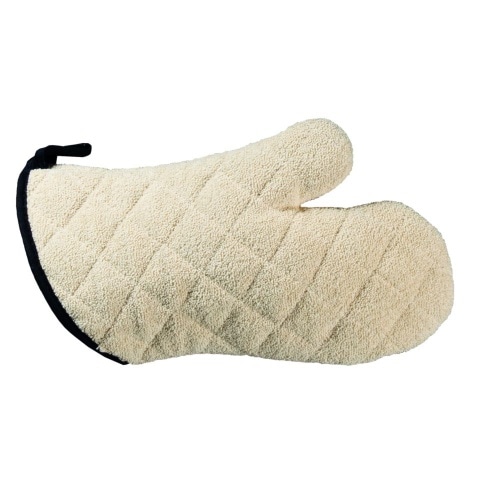 2er Set Ofenhandschuhe B 19 x L 32 cm natur