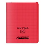 thumbnail of Lot de 10 Cahier à Rabats PP piqué 17x22, 96p./48 feuilles 90g/m², Séyès, coloris rouge