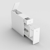 thumbnail of Dmora Badezimmermöbel Dmagon, Badezimmerschrank, Mehrzweckschrank, Hängeschrank mit Spiegel, 20x60h55 cm, Weiß