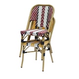 thumbnail of METRO PROFESSIONAL Chaise Pigalle, empilable, aluminium / rotin PE, rouge